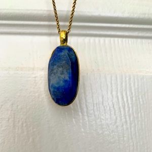 Ann Taylor oval lapis pendant necklace